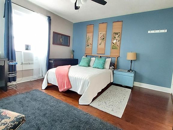 Furnished bedroom.