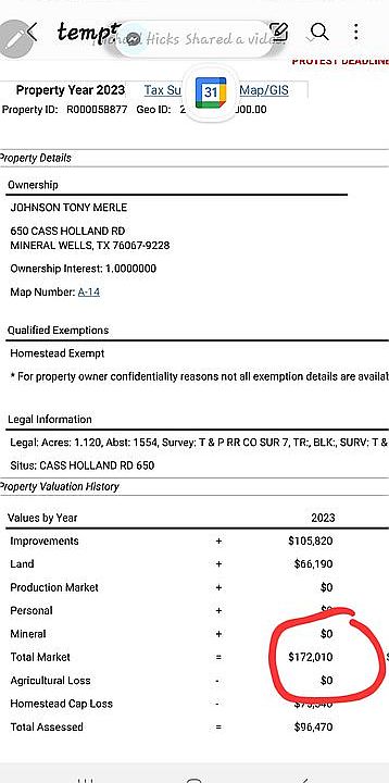 2023 Tax appraisal value! 