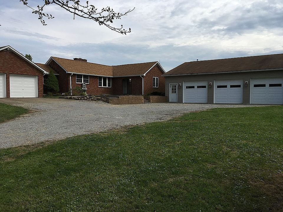 House, garages & front yard