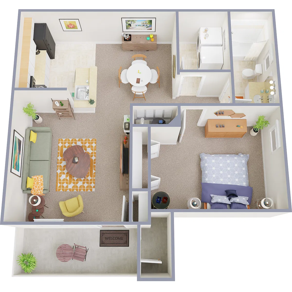 Floor plan 1Bedroom 1Bath