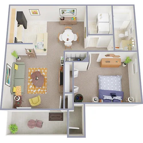 Floor plan 1Bedroom 1Bath