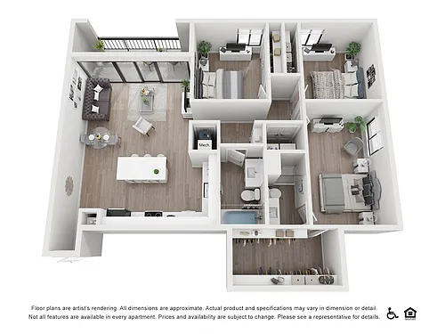 Floor plan 3 Bedroom 2 Bathroom B