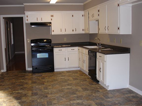 Kitchen with electric stove and dishwasher