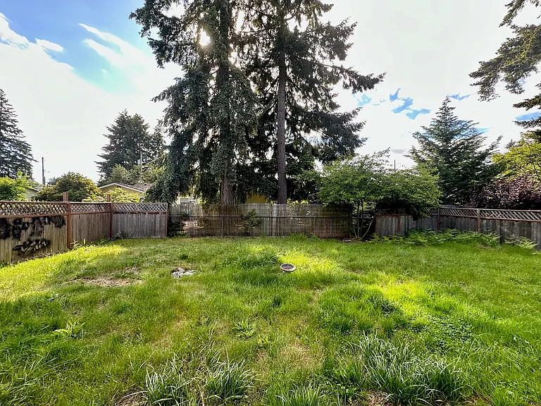 Fully fenced spacious backyard
