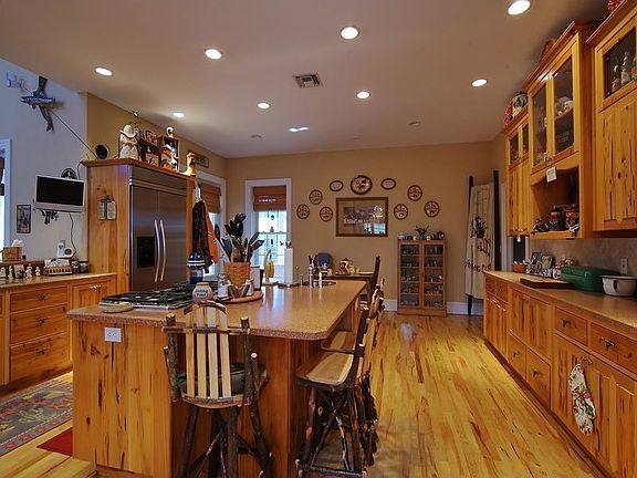 Pickled cypress cabinets