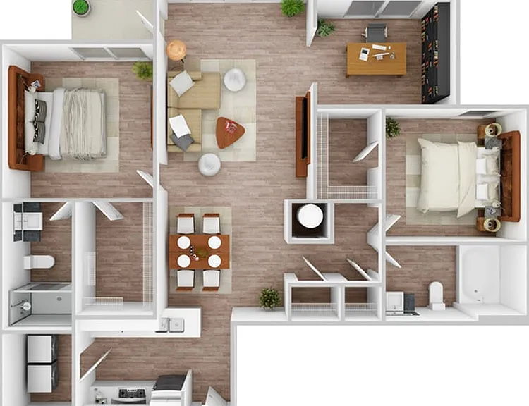 2 Bedroom | 2 Bath | 1247 SF 2 Bedroom | 2 Bath | 1247 SF