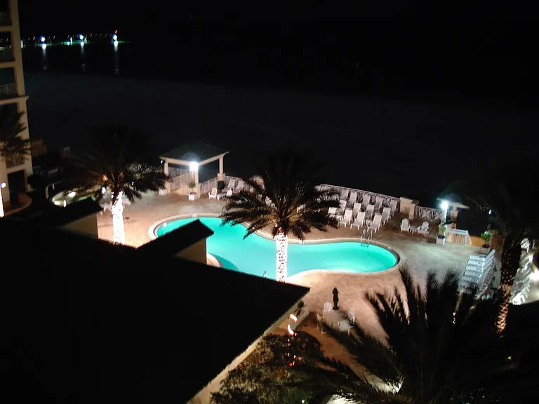 At night.