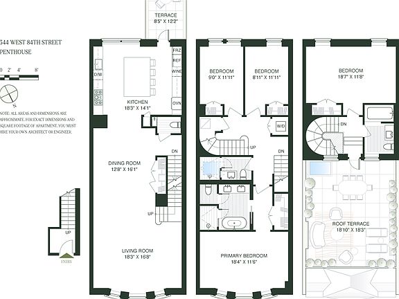 2nd image of 344 W 84th St #Penthouse