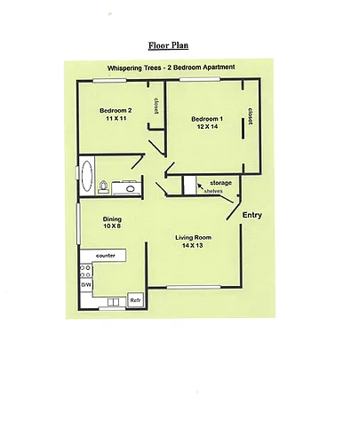 Floor plan 2 Bedroom
