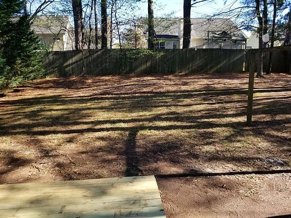 Fenced back yard