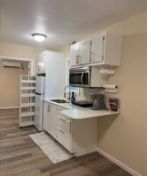 view of the kitchen area