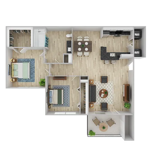 Floor plan B1 Upgraded Interiors