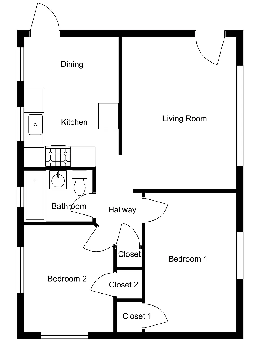 Floor plan 2 Bedroom