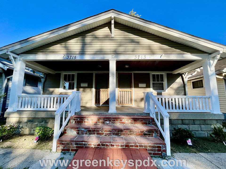 Front of duplex. Unit 3715 is on the left and 3713 is on the right.