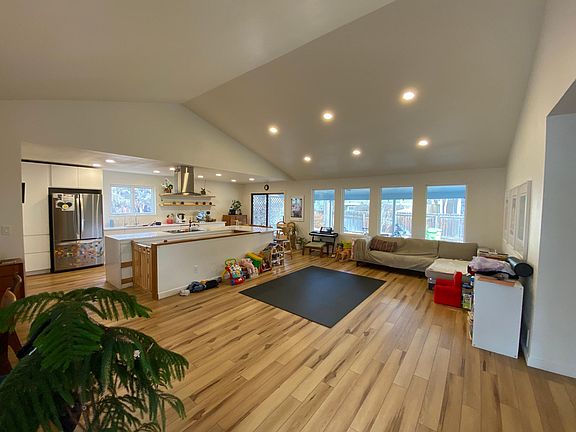 Living room and open kitchen