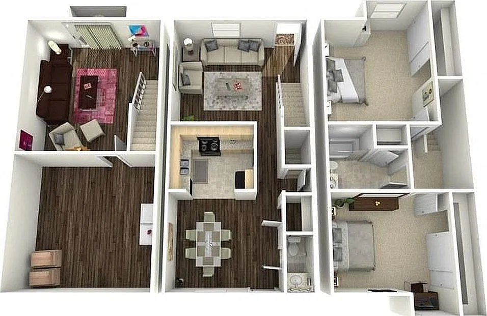 Floor plan FORGET ME NOT TOWNHOME