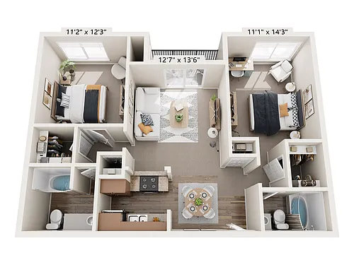 Floor plan 2x2a