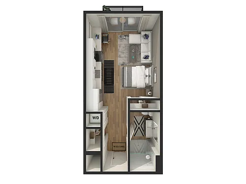 Floor plan Studio - S1 - B