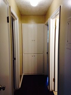 Great storage in hallway closets.