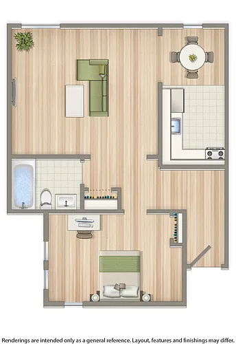 Floor plan One Bedroom E