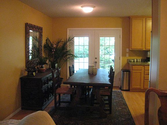 In the dining room looking into the breakfast nook