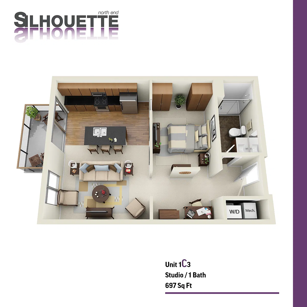 Floor plan 1C3 Convertible