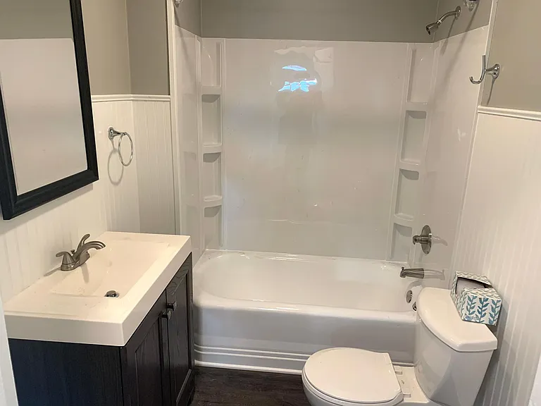 Everything new in this spacious bath!