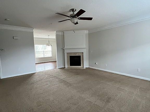 Living room with fireplace