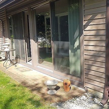 Private patio in back yard