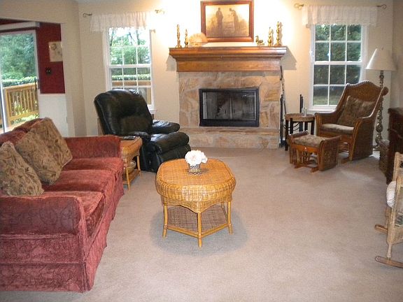 WOOD BURNING FIREPLACE