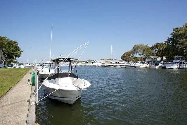 Private Boat Dock At Fairfield On The Bay.