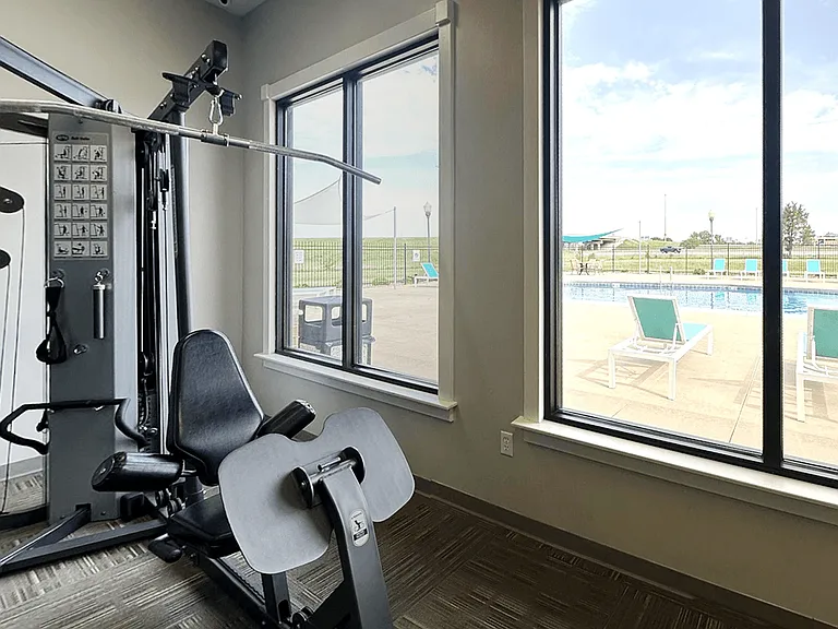 Work Out with a Pool View
