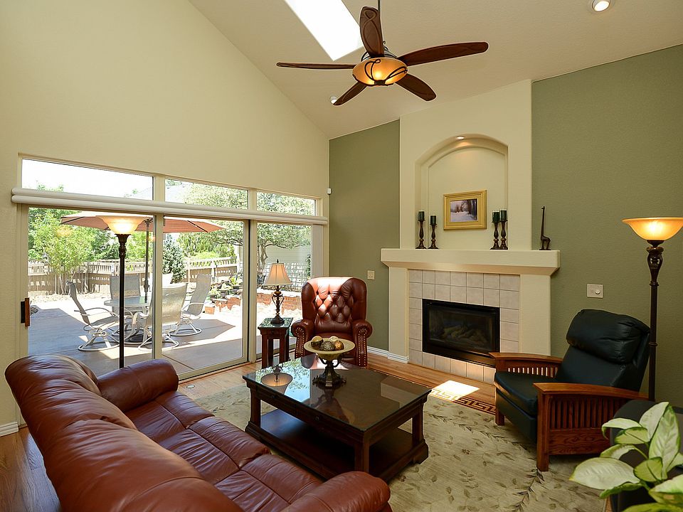 Two story living room