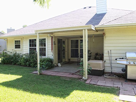 Shady covered patio.