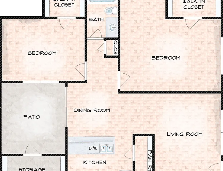 2x1 Floorplan Diagram