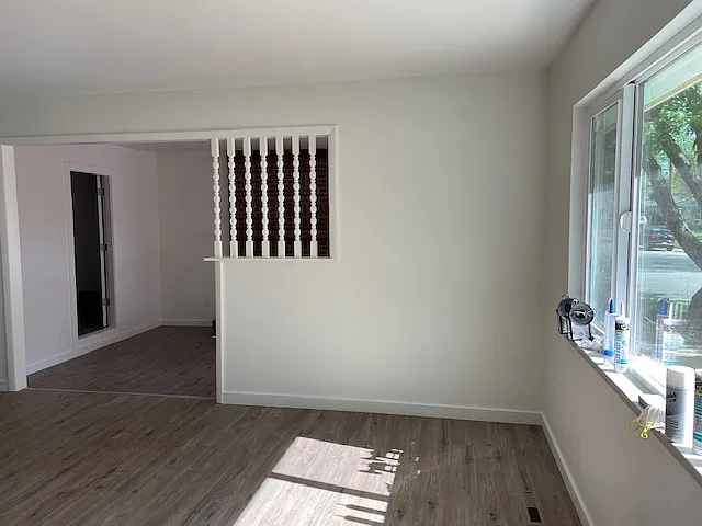 Large living room and dining area.