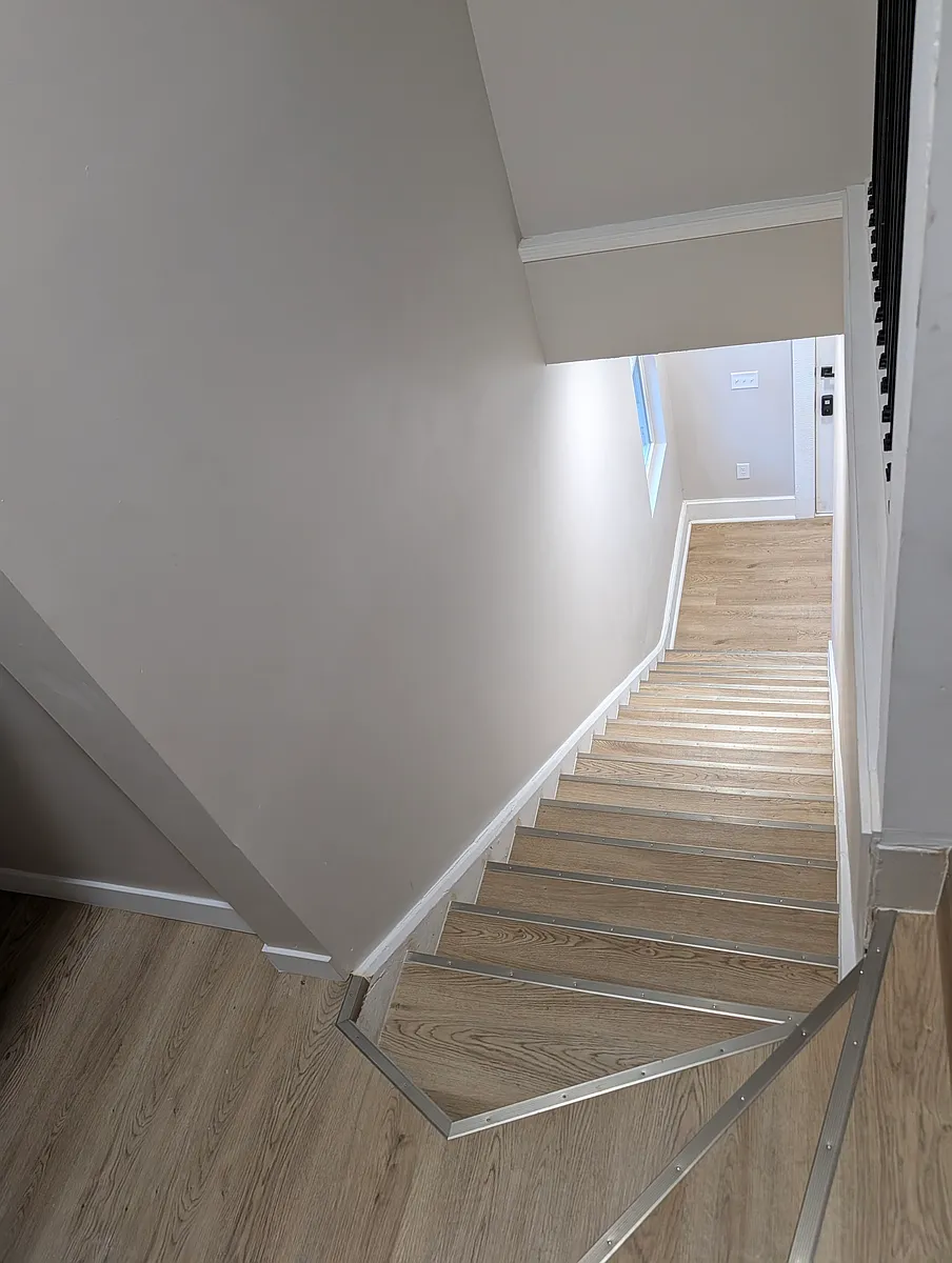 Another view from top of stairs with storage closet visible at the top - 1602 E St #1