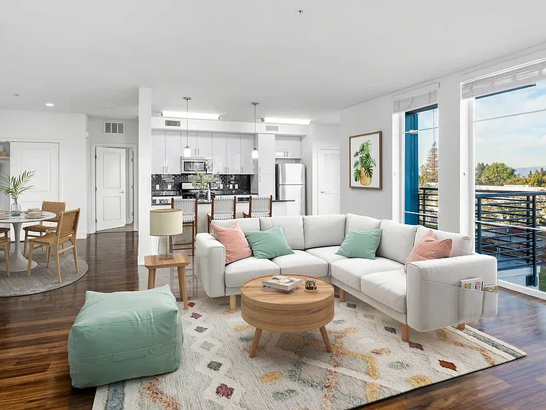 Living Room with Balcony and Hard Surface Flooring