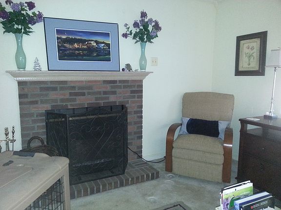 Living room fireplace