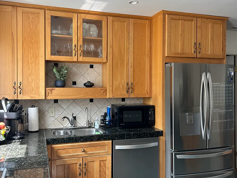 Kitchen with new reverse osmosis water system.