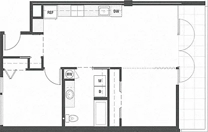 Floor plan 1x1 Loft D
