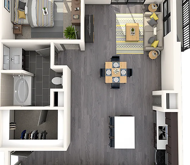 1 Bedroom | 1 Bath | 814 SF 1 Bedroom | 1 Bath | 814 SF