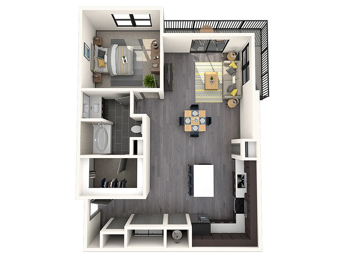 Floor plan 1B-1