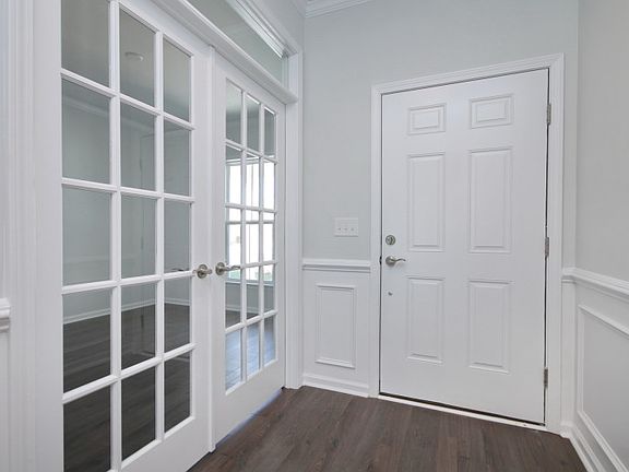 Study with French Doors and Foyer