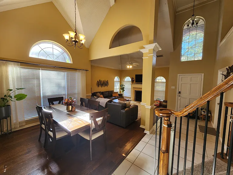 Dining room and living room