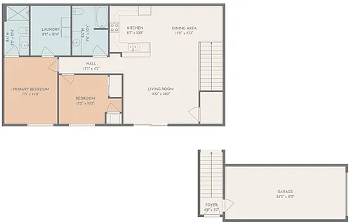 Floor plan 2 bedroom 2 bath