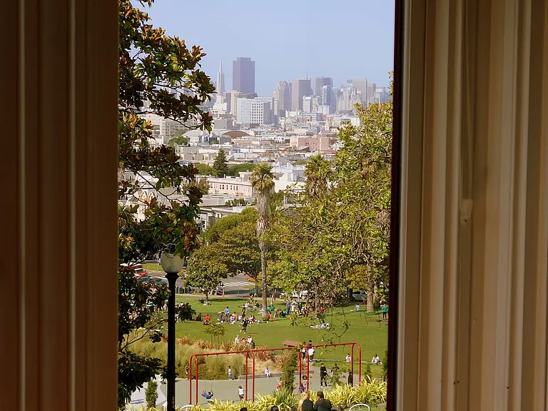 view of city from small bedroom