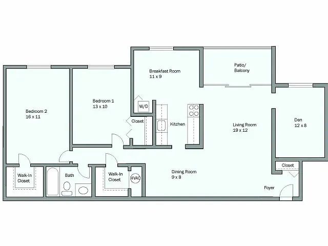Floor plan Chesterfield Den - Gardens