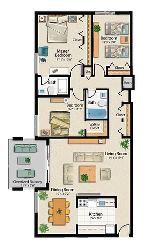 Floor plan 1157sq ft