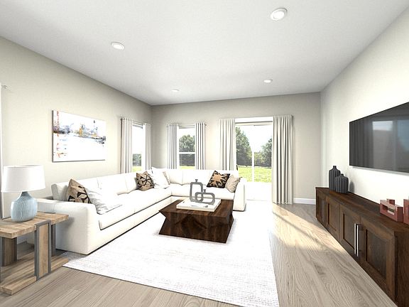 Spend time with friends and family in the Paisley s bright, open-concept family room.